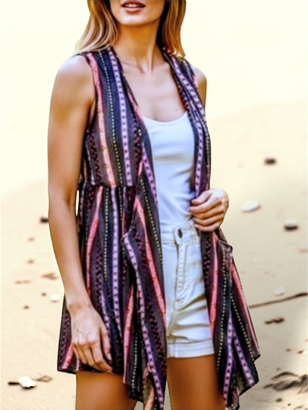 ☮️ Gorgeous Kimono Jessica Simpson Boho, Bohemian, Swim Cover-up